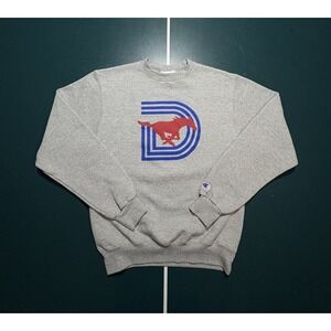 SMU Mustangs Champion Crewneck Sweatshirt Men's Small Gray NCAA College Pullover